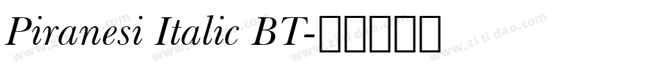 Piranesi Italic BT字体转换